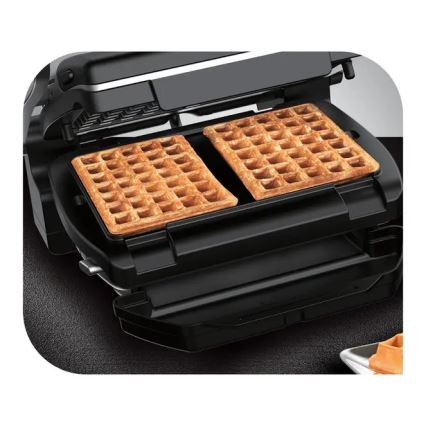 Tefal - Контактный гриль OPTIGRILL+ INOX WAFFLES 2000W/230V черный/хром