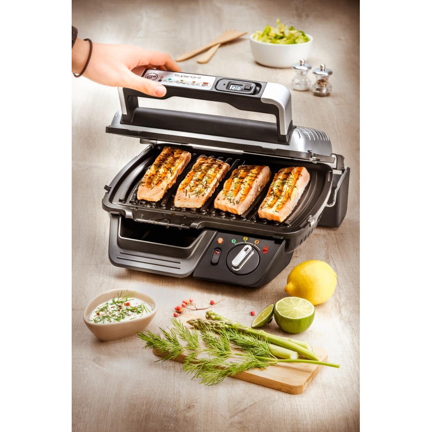 Tefal - Контактный гриль SUPERGRILL 2000 Вт/230 В