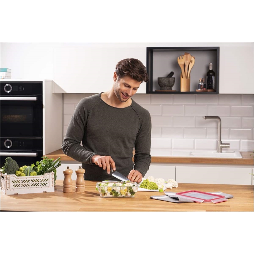 Tefal - Контейнер для хранения продуктов 1,3 л MSEAL GLASS красный/стекло