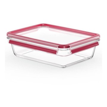Tefal - Контейнер для продуктов 2 л MSEAL GLASS красный/стекло