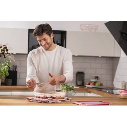 Tefal - Контейнер для продуктов 2 л MSEAL GLASS красный/стекло