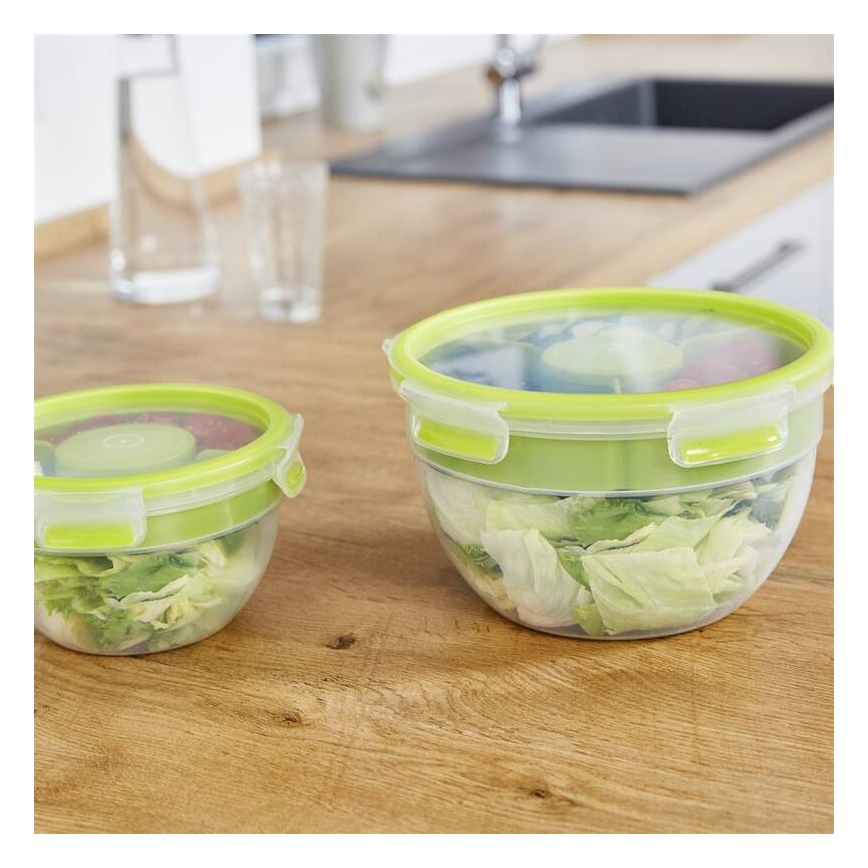 Tefal - Контейнер для салатов 2,6 л MASTER SEAL TO GO зеленый