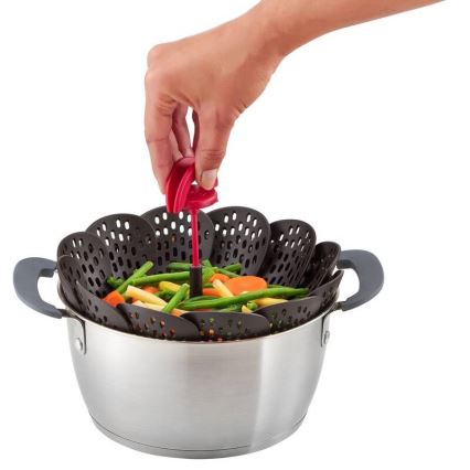 Tefal - Корзина для приготовления на пару INGENIO черный/красный