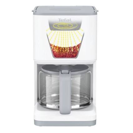 Tefal - Крапельна кавоварка з РК-дисплеєм SENSE 1000W/230V білий