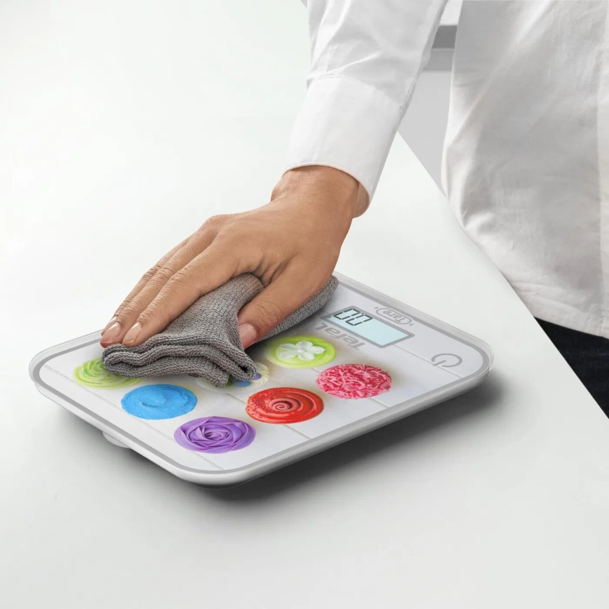 Tefal - Кухонні ваги OPTISS 2xAAA барвиста