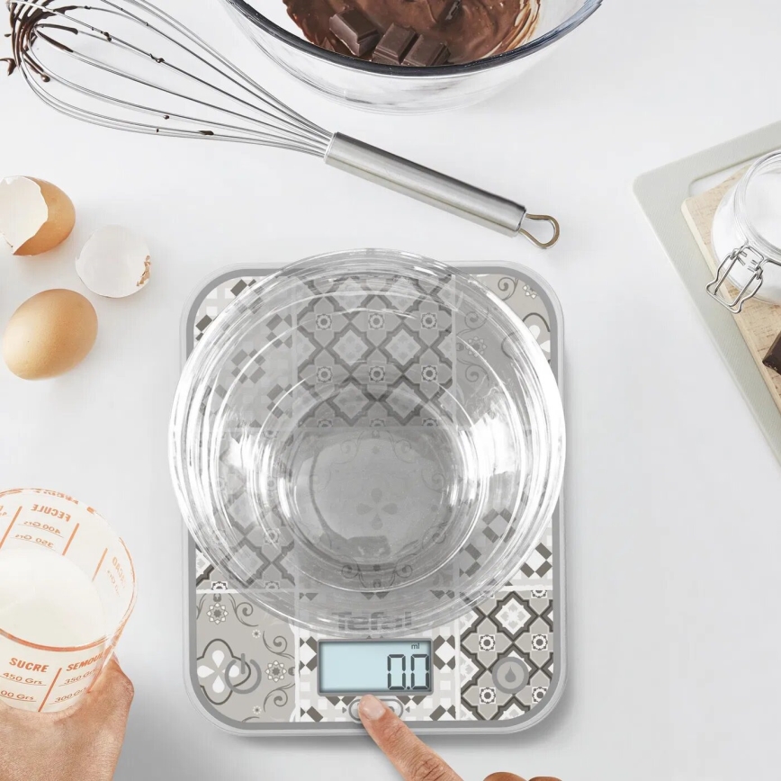 Tefal - Кухонные весы OPTISS 2xAAA бежевый