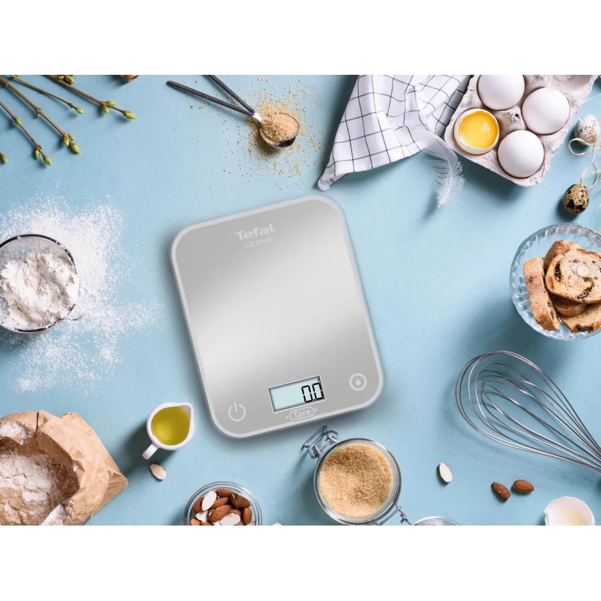 Tefal - Кухонные весы OPTISS 2xAAA серый