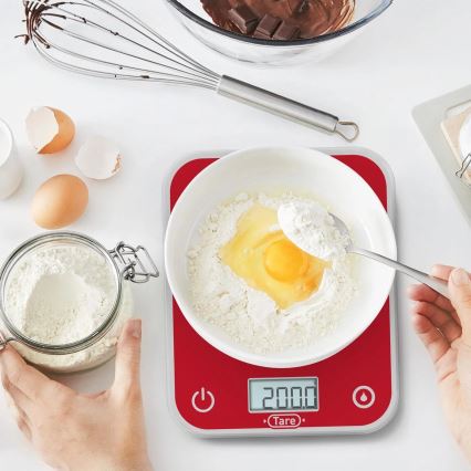 Tefal - Кухонные весы OPTISS 2xAAA красный