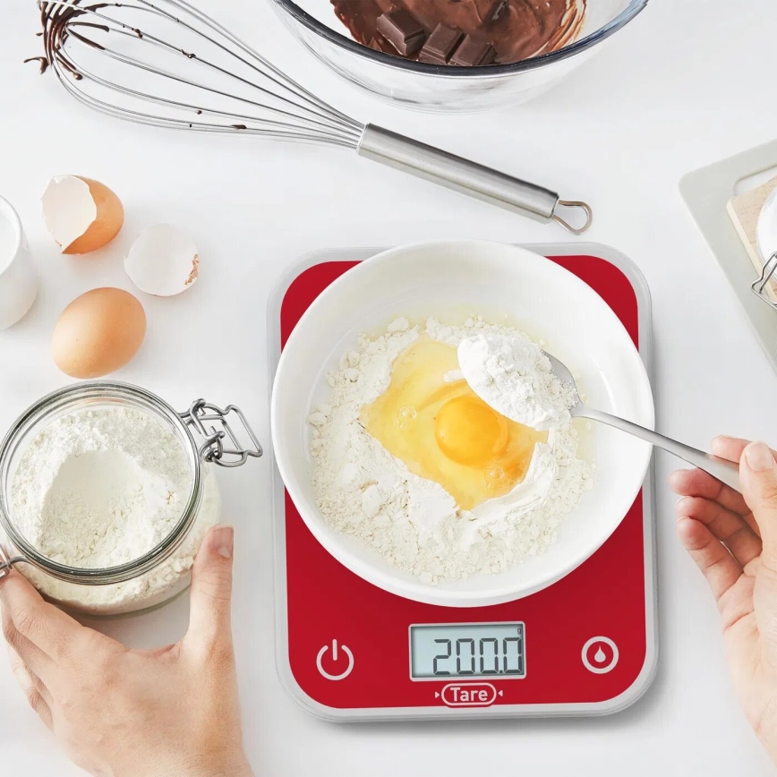Tefal - Кухонные весы OPTISS 2xAAA красный