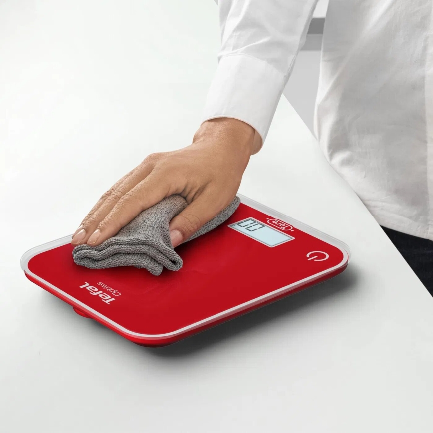 Tefal - Кухонные весы OPTISS 2xAAA красный