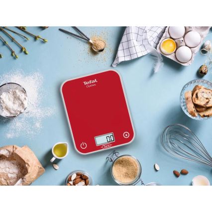 Tefal - Кухонные весы OPTISS 2xAAA красный