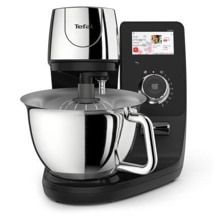 Tefal - Кухонный комбайн с встроенными весами I-COACH TOUCH 1200W/230V из нержавеющей стали