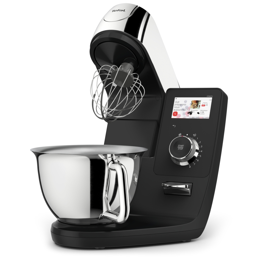 Tefal - Кухонный комбайн с встроенными весами I-COACH TOUCH 1200W/230V из нержавеющей стали