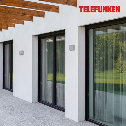 Telefunken 303404TF - LED уличный настенный светильник LED/7W/230V IP44 серебристый