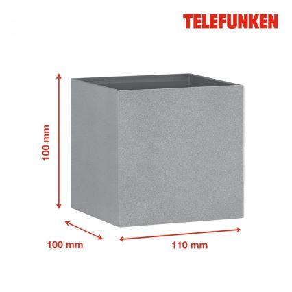 Telefunken 303404TF - LED Зовнішній настінний світильник LED/7W/230V IP44 сріблястий