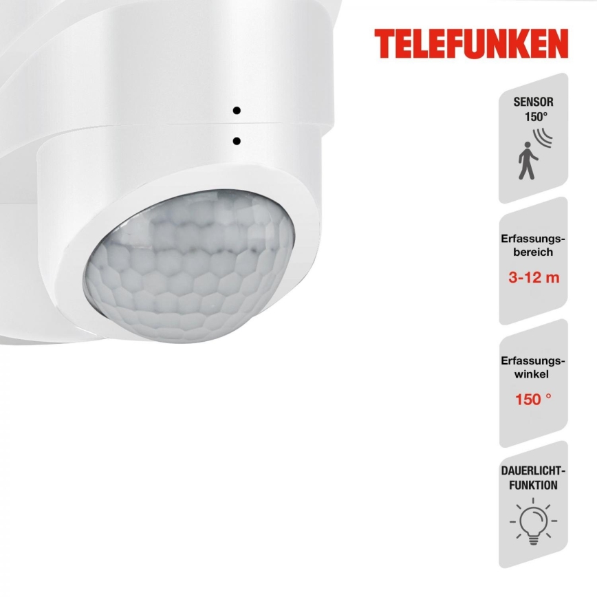 Telefunken 304406TF - Светодиодный уличный настенный прожектор с датчиком LED/20W/230V IP44