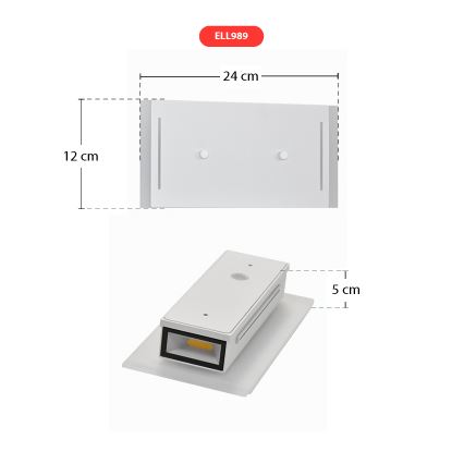 Telefunken 307706TF - Вуличний світлодіодний настінний світильник 2xLED/3W/230V IP44 білий