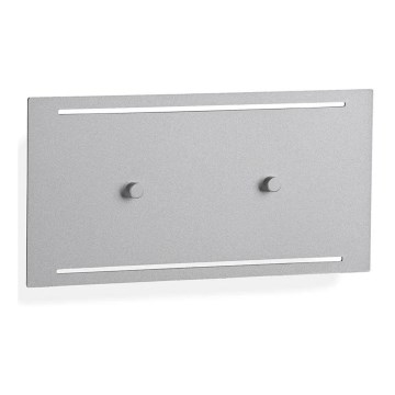 Telefunken 307804TF - Вуличний світлодіодний настінний світильник 2xLED/3,5W/230V IP44 срібний
