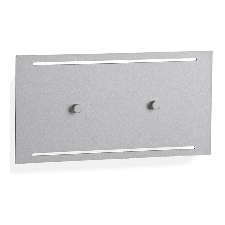 Telefunken 307804TF - Вуличний світлодіодний настінний світильник 2xLED/3,5W/230V IP44 срібний