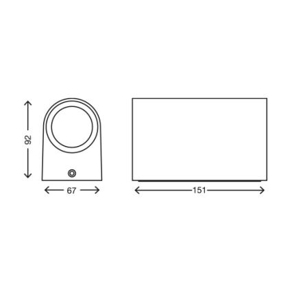 Telefunken 308006TF - Вуличний світлодіодний настінний світильник 2xGU10/5W/230V IP44