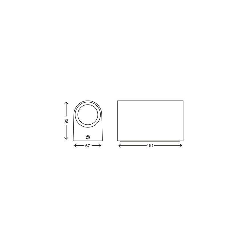 Telefunken 308006TF - Вуличний світлодіодний настінний світильник 2xGU10/5W/230V IP44