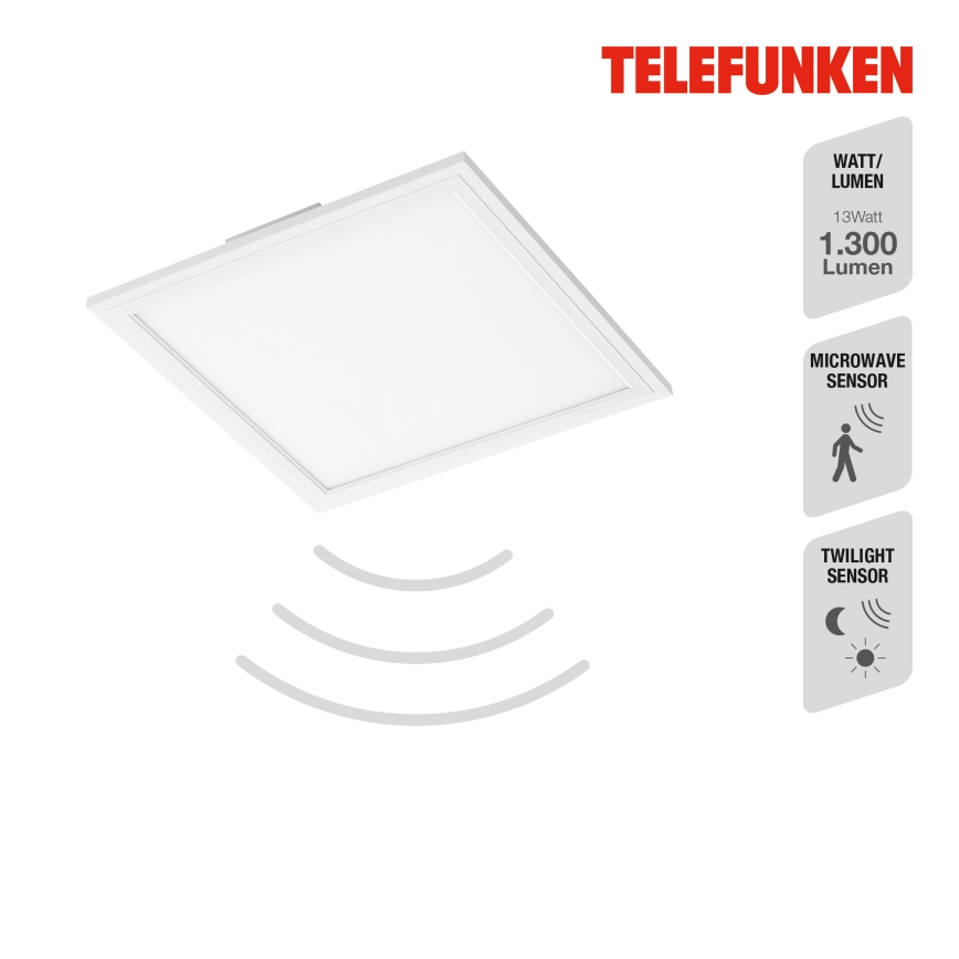 Telefunken 308606TF - Світлодіодна пристельова панель з датчиком LED/13W/230V