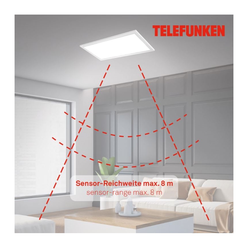 Telefunken 308706TF - Светодиодный потолочный светильник с датчиком LED/36W/230V