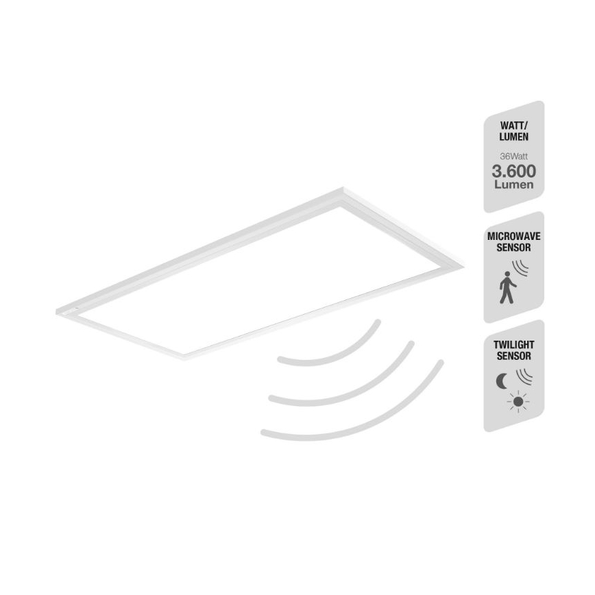 Telefunken 308706TF - Світлодіодний стельовий світильник з датчиком LED/36W/230V