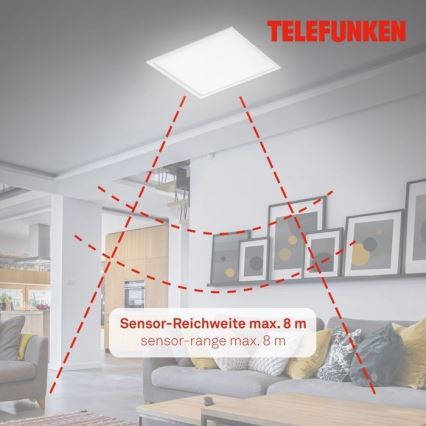 Telefunken 308806TF - Светодиодная припотолочная панель с датчиком LED/25W/230V 4000K