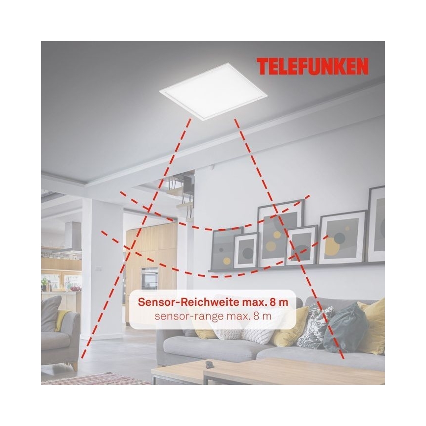 Telefunken 308806TF - Светодиодная припотолочная панель с датчиком LED/25W/230V 4000K