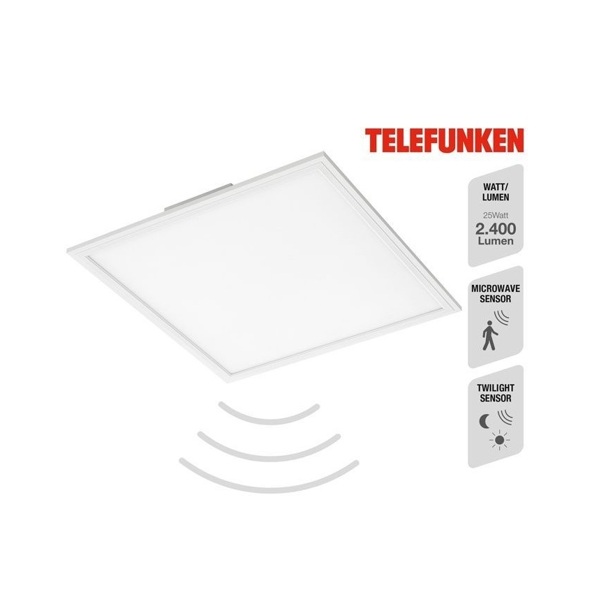 Telefunken 308806TF - Светодиодная припотолочная панель с датчиком LED/25W/230V 4000K