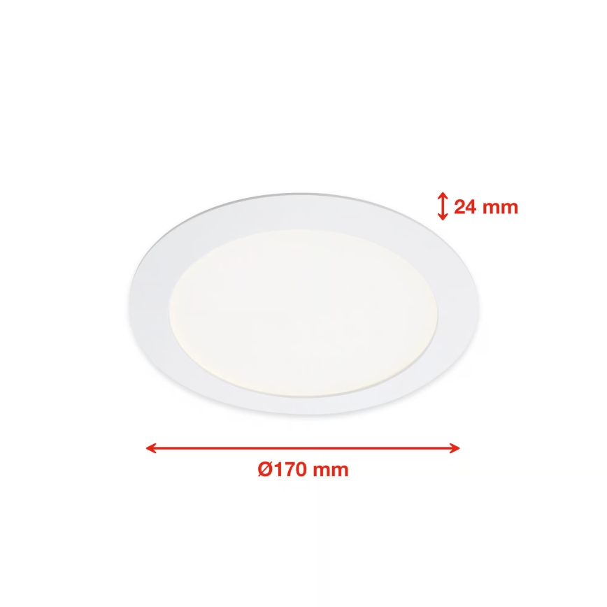 Telefunken 309406TF - LED RGBW димований вбудований стельовий світильник FRAME LED/12W/230V 2700-6500K Wi-Fi Tuya білий