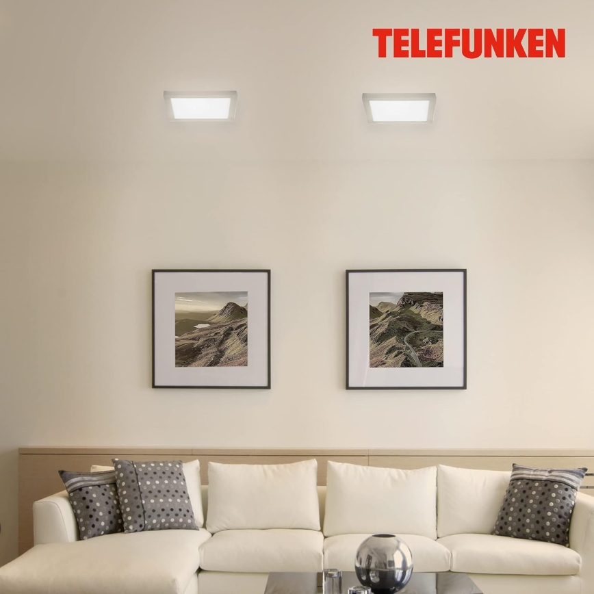 Telefunken 309602TF - Стельовий RGBW-світильник з регулюванням яскравості LED/18W/230V 2700-6500K Wi-Fi Tuya