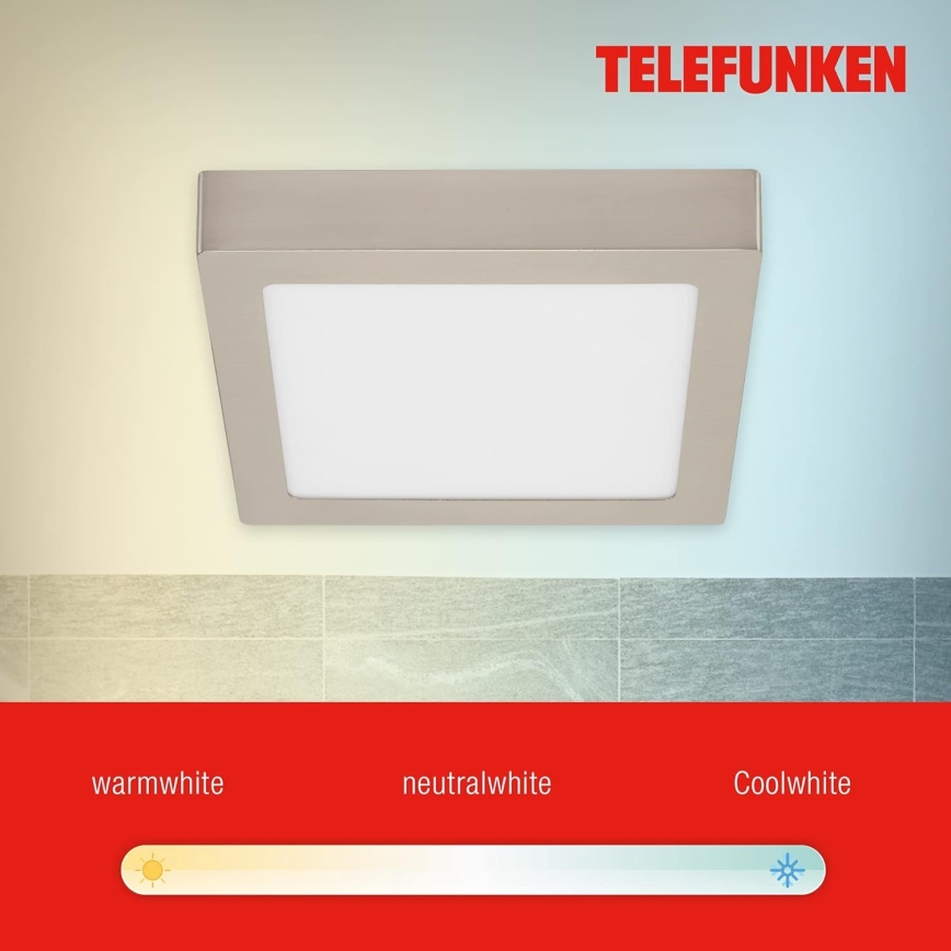 Telefunken 309602TF - Стельовий RGBW-світильник з регулюванням яскравості LED/18W/230V 2700-6500K Wi-Fi Tuya