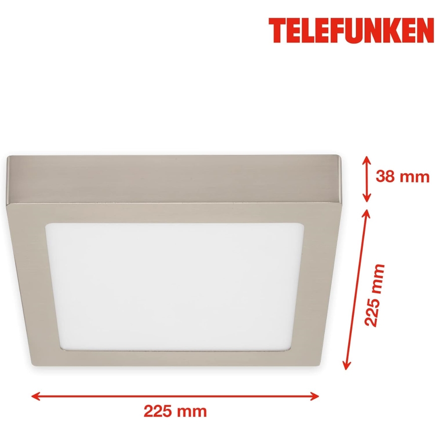 Telefunken 309602TF - Стельовий RGBW-світильник з регулюванням яскравості LED/18W/230V 2700-6500K Wi-Fi Tuya