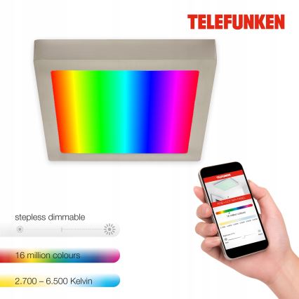Telefunken 309602TF - Светодиодный потолочный RGBW-светильник с регулированием яркости LED/18W/230V 2700-6500K Wi-Fi Tuya