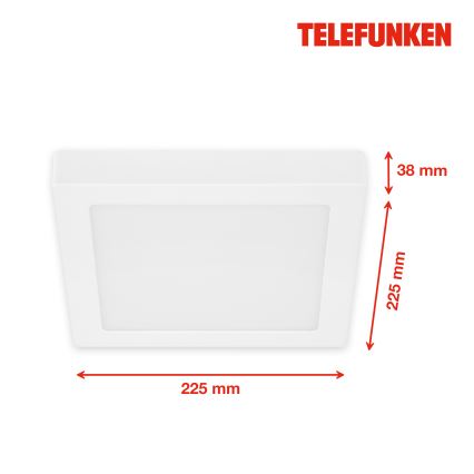 Telefunken 309606TF - Стельовий RGBW-світильник з регулюванням яскравості LED/18W/230V 2700-6500K Wi-Fi Tuya