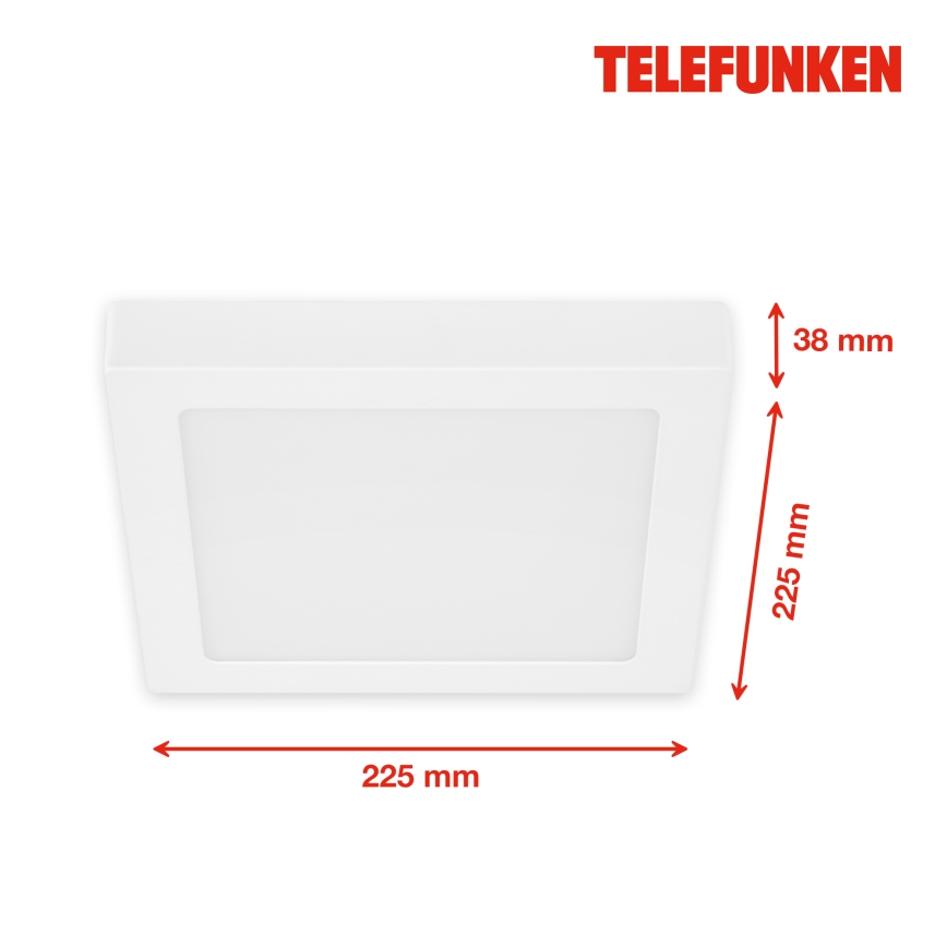 Telefunken 309606TF - Светодиодный потолочный RGBW-светильник с регулированием яркости LED/18W/230V 2700-6500K Wi-Fi Tuya