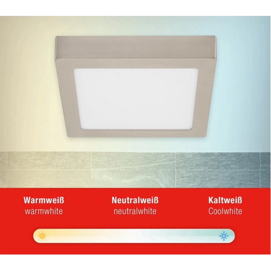 Telefunken 309702TF - LED RGB Стельовий світильник з регулюванням яскравості LED/23W/230V 2700-6500 Wi-Fi Tuya матовий хром