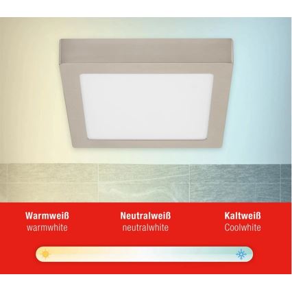 Telefunken 309702TF - Светодиодный потолочный RGB-светильник с регулированием яркости LED/23W/230V 2700-6500 Wi-Fi Tuya матовый хром
