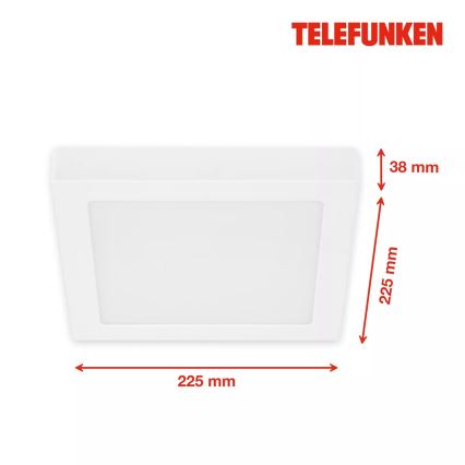 Telefunken 309706TF - LED RGB Стельовий світильник з регулюванням яскравості LED/23W/230V 2700-6500K Wi-Fi Tuya білий