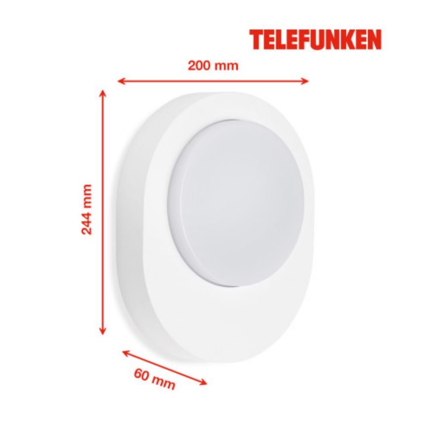 Telefunken 312006TF - Уличный светодиодный настенный светильник LED/8W/230V IP44 белый