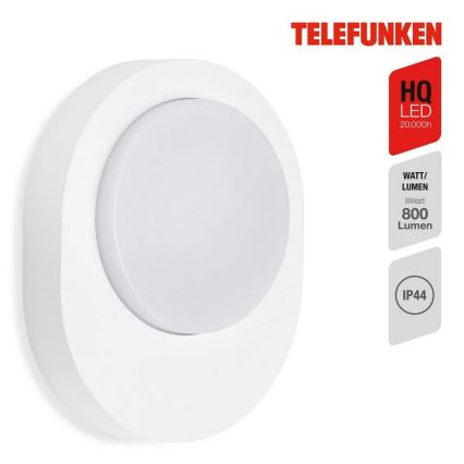 Telefunken 312006TF - Вуличний світлодіодний настінний світильник LED/8W/230V IP44 білий