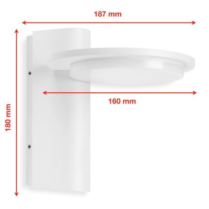 Telefunken 312406TF - Вуличний світлодіодний настінний світильник LED/10W/230V IP44