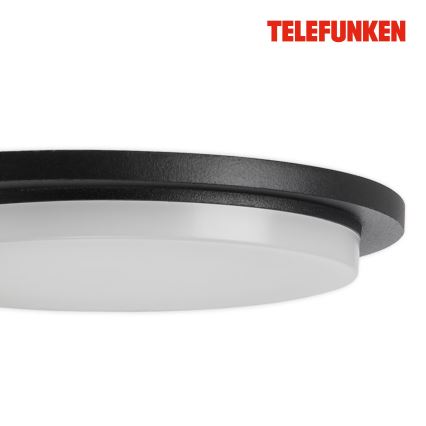Telefunken 312505TF-LED Зовнішній настінний світильник з датчиком LED/10W/230V IP44 чорний
