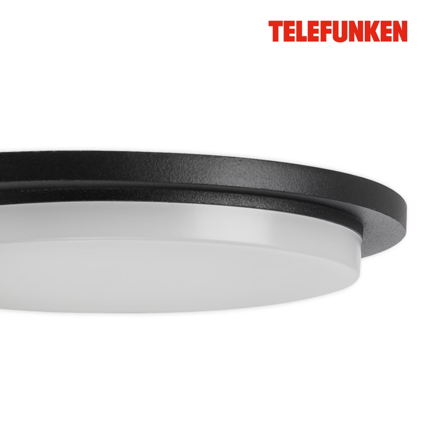 Telefunken 312505TF-LED Вуличний настінний світильник з датчиком LED/10W/230V IP44 чорний