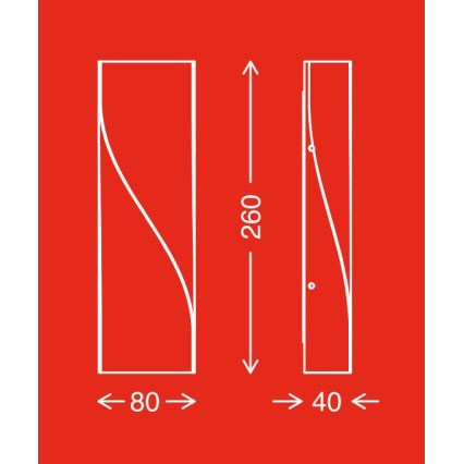 Telefunken 312704TF - Вуличний світлодіодний настінний світильник 2xLED/5,5W/230V IP44 срібний