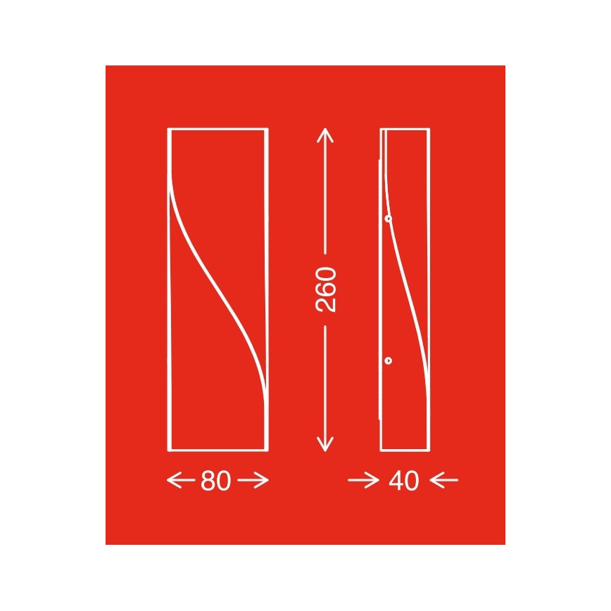 Telefunken 312704TF - Вуличний світлодіодний настінний світильник 2xLED/5,5W/230V IP44 срібний