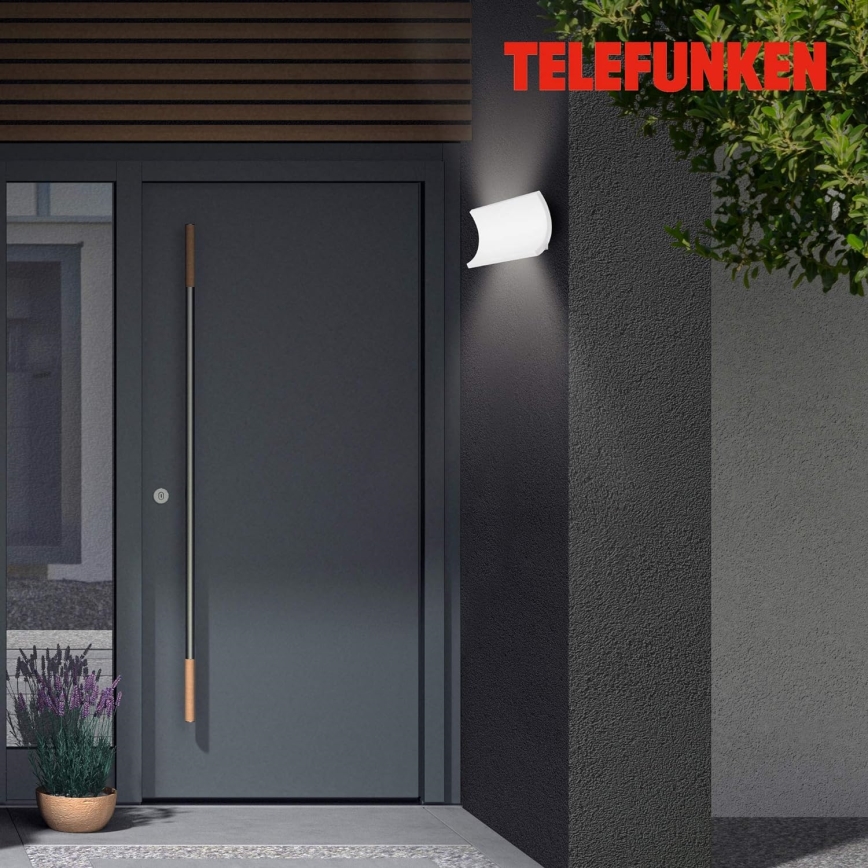 Telefunken 312806TF - Уличный светодиодный настенный светильник 2xLED/6W/230V IP44 белый