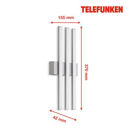 Telefunken 313104TF - Уличный светодиодный настенный светильник 3xLED/4W/230V IP44